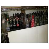 Vintage Beer & Pop Bottles - contents of shelf