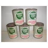 Vintage Quaker State Transmission Fluid Metal Cans