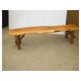 6ft Rustic Wooden Bench