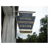 Double Sided Inspection Station Metal Sign