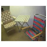 Aluminum Folding Chairs & Table