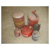 Assorted Metal Gas Cans