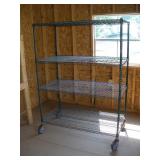 NSF Metal Shelving on Wheels  48x24x65 inches