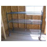 NSF Metal Shelving on Wheels  60x21x48 inches