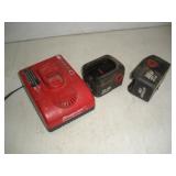 Snap-On Charger with 14.4V. & 18V. Batteries