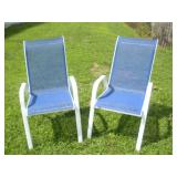 (2) Stacking Patio Chairs