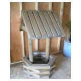 Wooden Out Door Wishing Well  56 inches tall