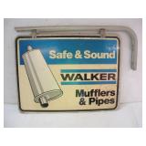 Vintage Walker Muffler Aluminum Double Sided Sign