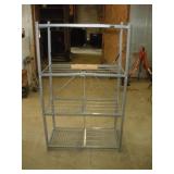 NEW Origami Folding Metal Shelf w/Wheels