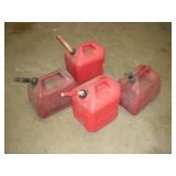 (4) 5 Gallon Plastic Gas Cans