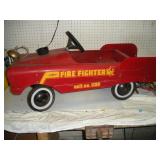 AMF METAL PEDAL CAR FIRE TRUCK 1960 ERA