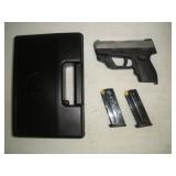 TAURUS SLIM 9mm PISTOL w/2 CLIPS and CASE PT709