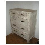 SOLID WOOD DRESSER W/ ANTIQUED FINISH 42X19X48