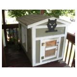 OUTDOOR CAT HOUSE ON WHEELS 47X64X55