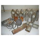 2 INCH CYCLONE FENCE POST CAPS-CLAMPS-EXT.