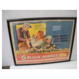 "6 BLACK HORSES" MOVIE POSTER 28X22