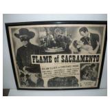 "FLAME of SACRAMENTO" MOVIE POSTER 28X22