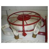 50 FT 2 INCH SUMP PUMP/FIRE HOSE W/REEL & MOUNT BK