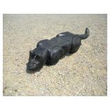 4 FT WOOD CARVED PITT PANTHER/ NITTANY LION