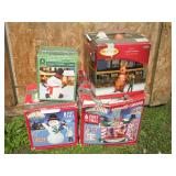 4-CHRISTMAS YARD BLOW UP DECORATIONS