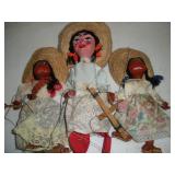 3-VINTAGE MEXICAN MARIONETTE STRING PUPPETS