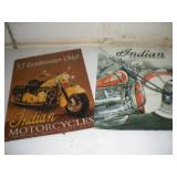2-INDIAN MOTORCYCLE TIN SIGNS 12 X 16 INCH