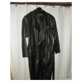 "WEAR-ME-OUT" LEATHER TRENCH COAT SIZE SMALL