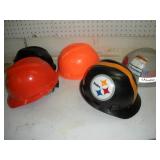 STEELER & MSA HARD HATS 2 W/LINERS-3 SHELLS