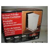 30 QT PULL OUT KITCHEN CABINET TRASH CAN NEW