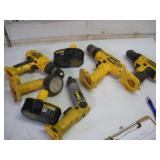 DEWALT 14 & 18 VOLT DRILLS-LIGHT-BATTERY UNKOWN