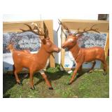 (2) 46 INCH TALL BLOW MOLD REINDEERS