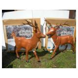 (2) 46 INCH TALL BLOW MOLD REINDEERS