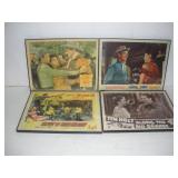 4 VINTAGE MOVIE POSTERS 14X11