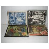 4 VINTAGE MOVIE POSTERS 14X11