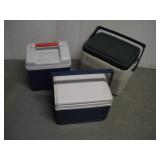 (3) LUNCH COOLERS