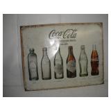 METAL COCA-COLA SIGN  16x12  DENTED