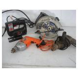 DRILLS, SCROLL SAW & CIRCULAR SAW
