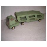TONKA VINTAGE TIN TOY CAR CARRIER  19 INCHES LONG