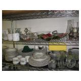 GLASSWARE & CHRISTMAS DISHES - CONTENTS OF 2