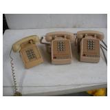(3) VINTAGE PUSH BUTTON PHONES