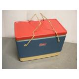VINTAGE METAL COLEMAN COOLER  19X12X13