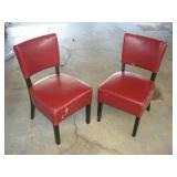 (2) VINTAGE CUSHIONED CHAIRS