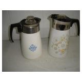 (2) VINTAGE CORNINGWARE COFFEE PERCULATORS