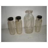 VINTAGE GLASS BABY & MILK BOTTLES