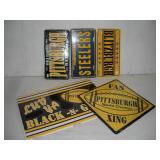 STEELERS LICENSE PLATES & METAL SIGNS