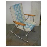 VINTAGE ALUMINUM FOLDING ROCKING CHAIR