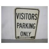 VISITOR PARKING METAL SIGN  12X18 INCHES