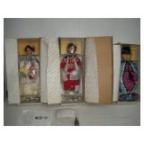 DANBURY MINT PORCELAIN NATIVE AMERICAN DOLLS