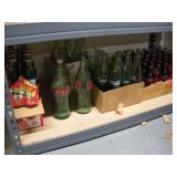 VINTAGE C0KE BOTTLES - CONTENTS OF SHELF