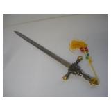SYMBOLIC ASIAN STYLE STAINLESS STEEL SWORD W/